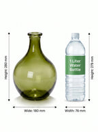 Bottle Glass Flower Vase – Green (11") - view 4