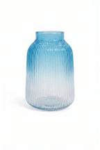 Two Tone Glass Flower Vase – Blue (9.1") - view 5