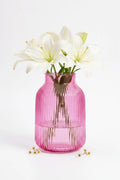 Two Tone Glass Flower Vase – Pink (9.1")