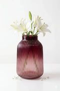 Two Tone Glass Flower Vase – Red (9.1")