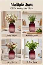 Two Tone Glass Flower Vase – Red (9.1") - view 3