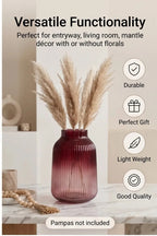 Two Tone Glass Flower Vase – Red (9.1") - view 5