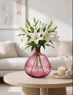 Antique Glass Flower Vase – Pink (10.2") - view 2