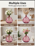 Antique Glass Flower Vase – Pink (10.2") - view 5