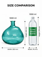 Bottle Glass Flower Vase – Blue (10.2") - view 4