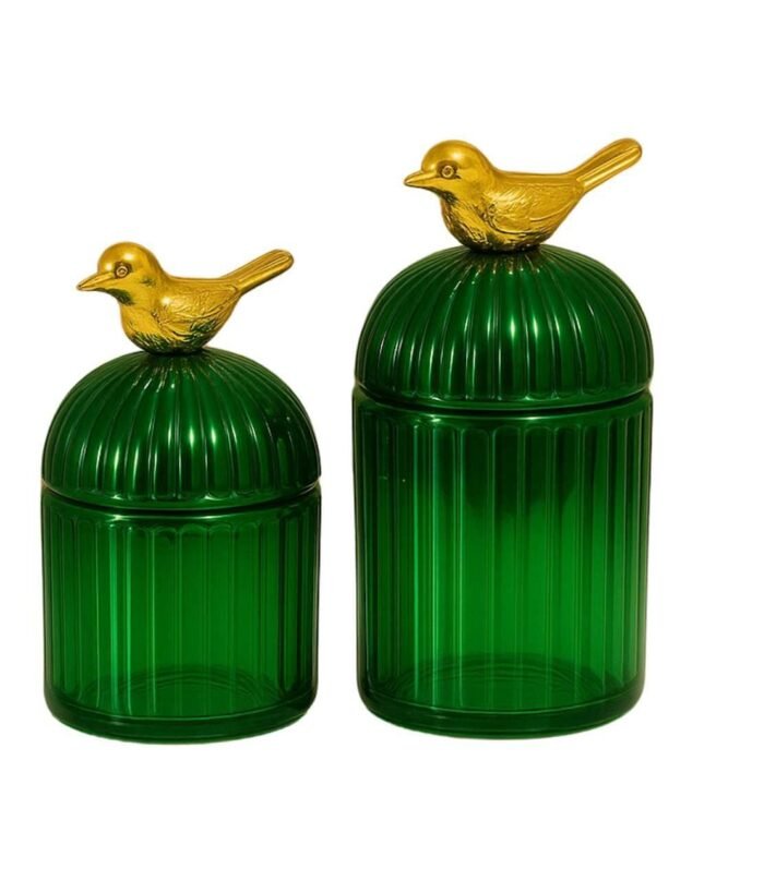 Bird Lid Glass Hamper Jar