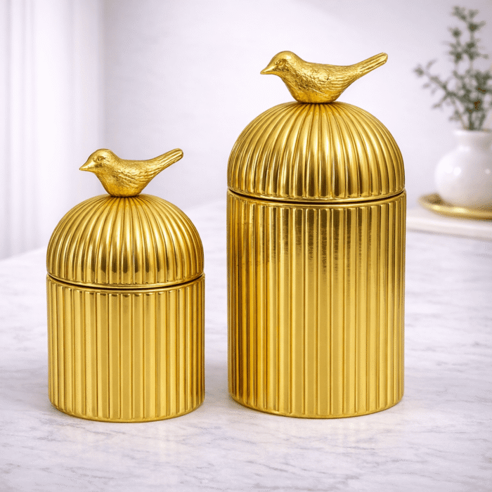 Bird Lid Glass Hamper Jar