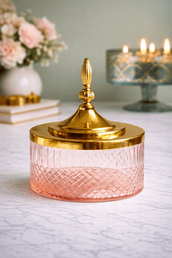 Royal Gold Lid Hamper Jar