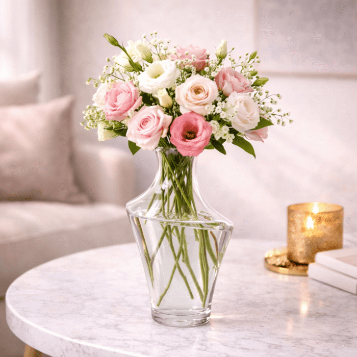 Modern Clear Glass Flower Vase