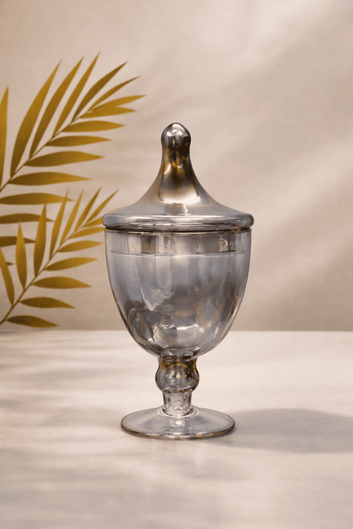 Vintage Glass Pedestal Hamper Jar