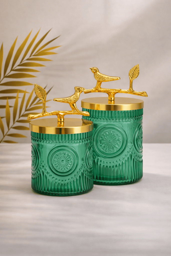 bird-lid-glass-hamper-jar-green