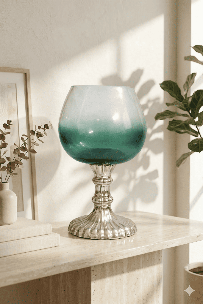 emerald-frost-goblet-glass-holder