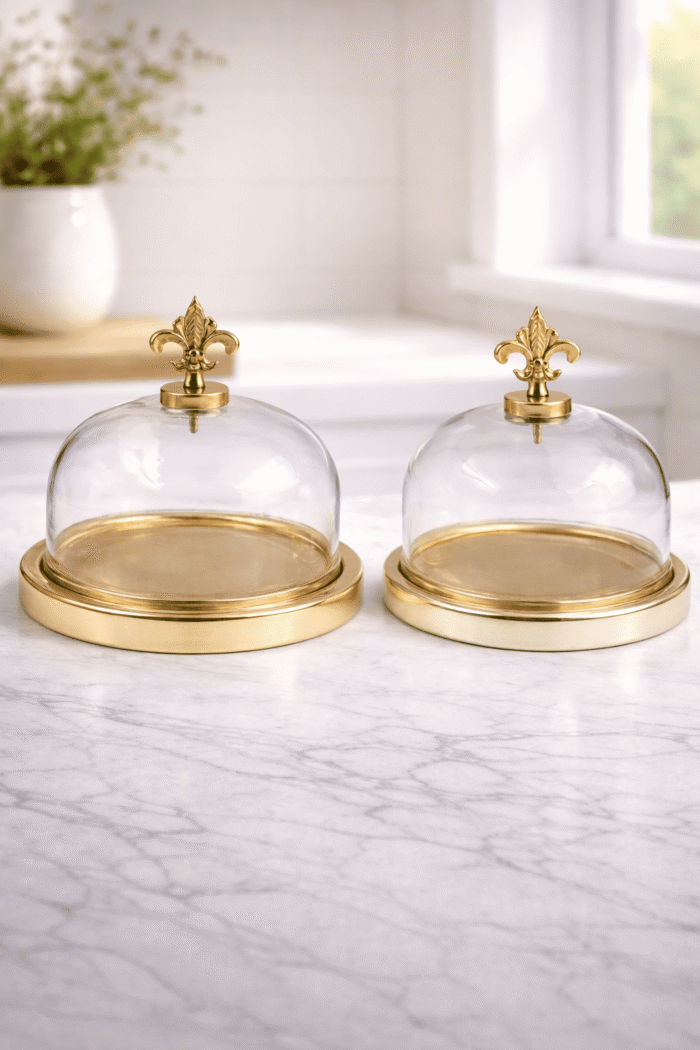 Royal Fleur Glass Dessert Dome