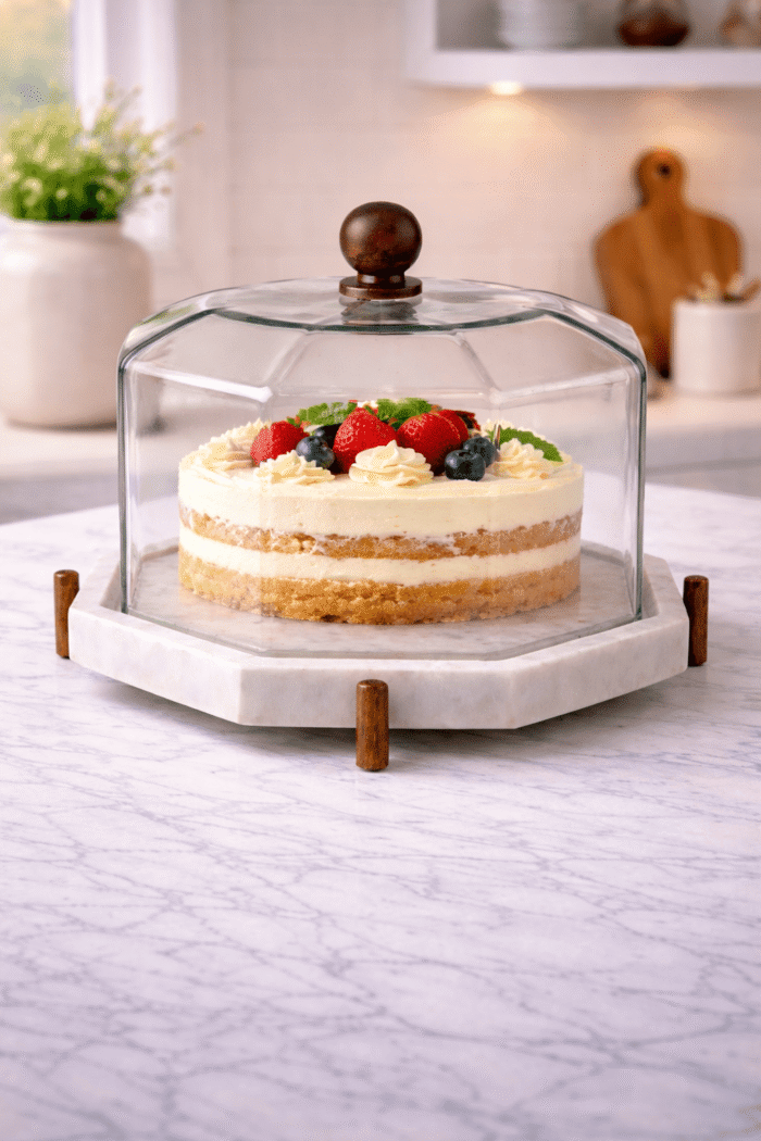 Hexagon Marble Glass Display Dome