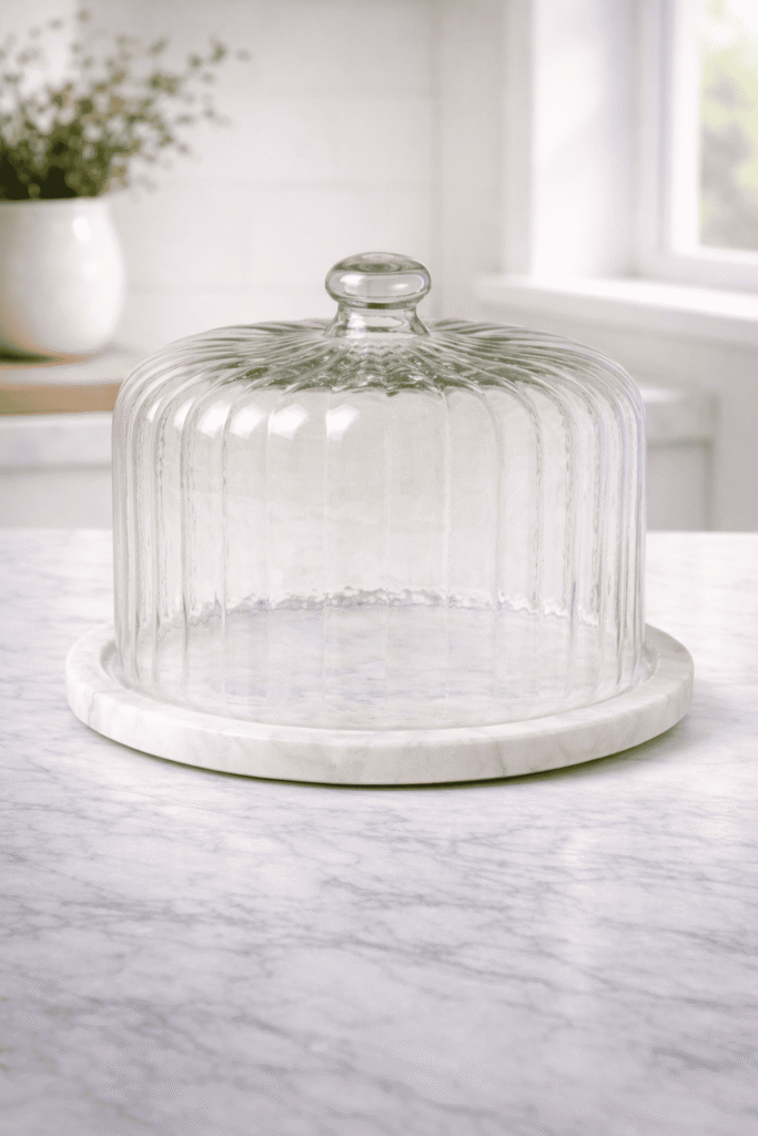 ribbed-glass-marble-cake-dome