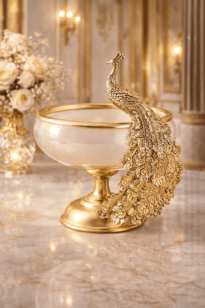 luxury-peacock-decorative-glass-bowl-stand